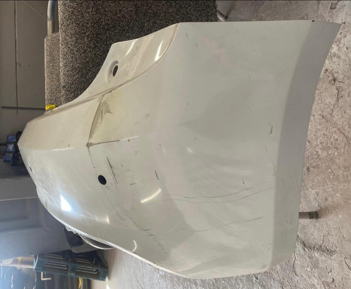 White fibreglass vehicle body panel