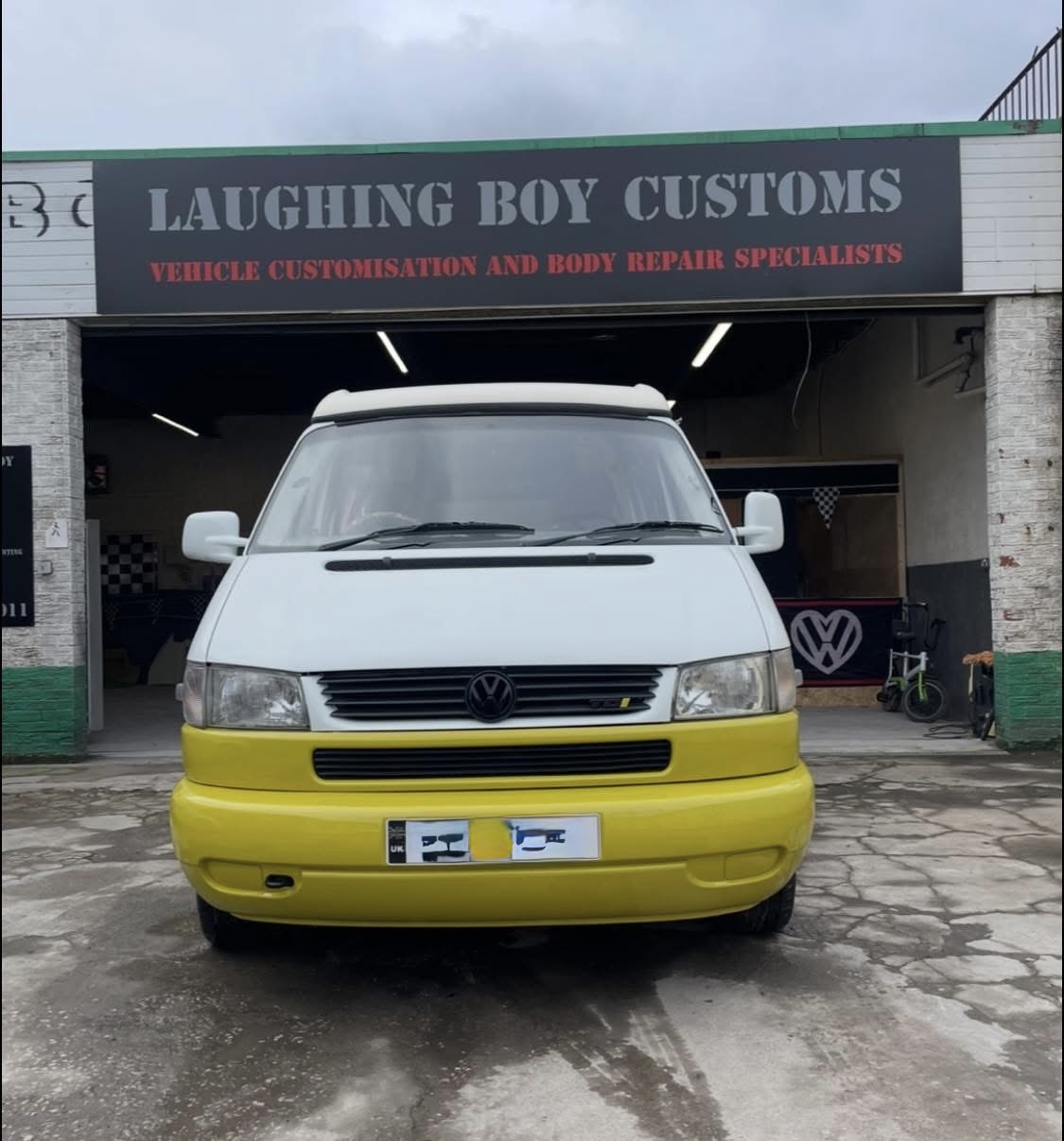 Vehicles being customised at the workshop